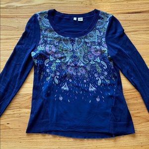 Anthropologie Moth floral print knit sweater
